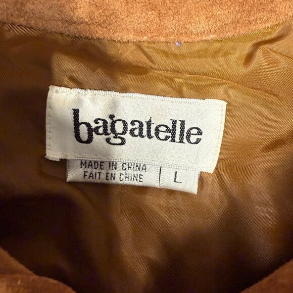 Vintage Bagatelle Womens Brown Suede Leather Button-Up Bodysuit Shirt Size Large - Picture 3 of 7